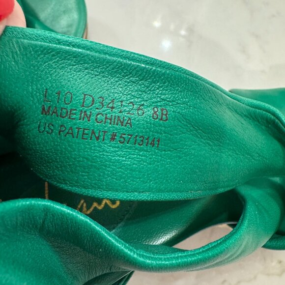 Cole Haan Nike Air Green Leather Espadrille Wedges SZ 8 - Picture 10 of 12